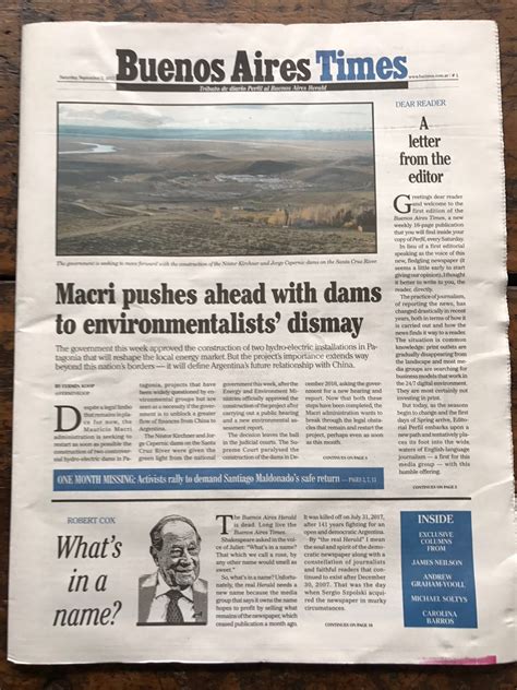 buenos aires times newspaper in english.